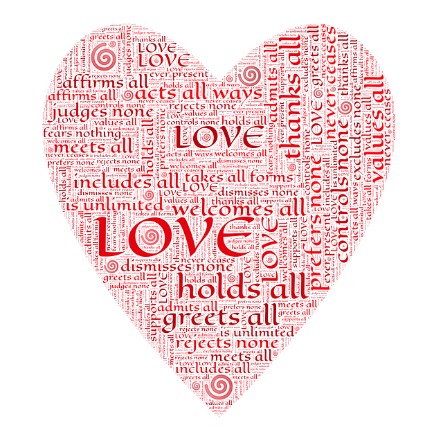 Free heart love affection illustration