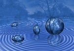 balls, form, water