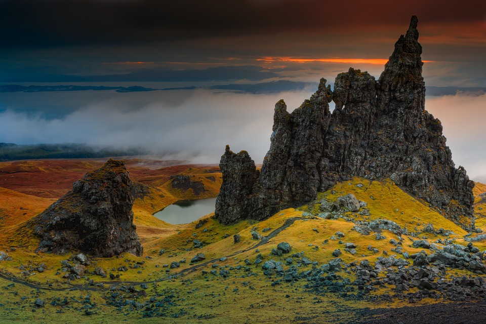 Rock, Penhasco, Escócia, Ilha De Skye, Velho De Storr
