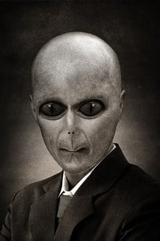 Alien, Reptilien, Portrait, Politicien