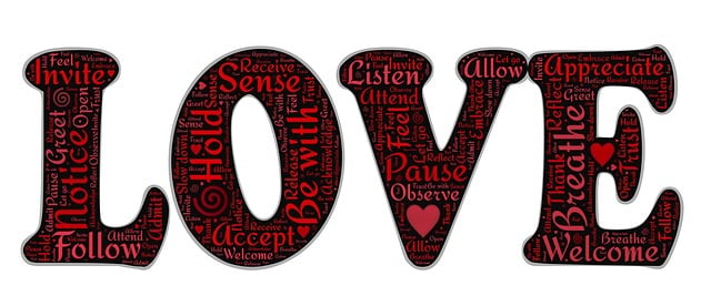 Free love red valentine illustration