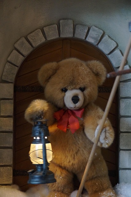 Teddy, Lampe, Wächter, Tür, Tor