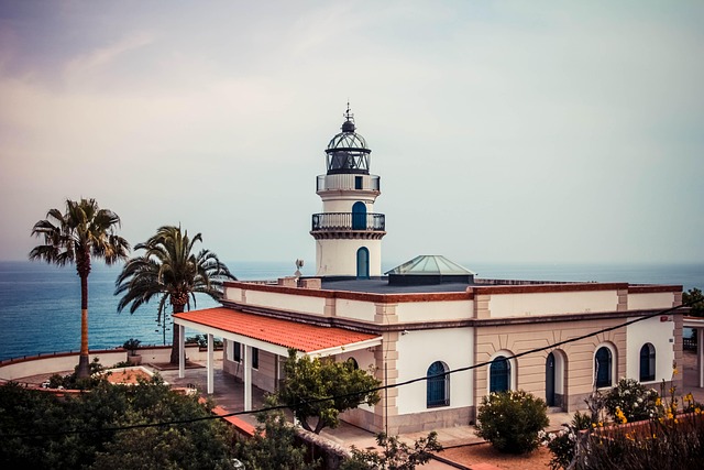 Španělsko, Maják, Palmy, Calella