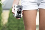 girl, camera, old