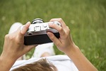 girl, camera, old