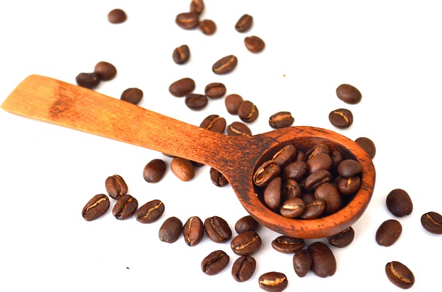 Kaffe, Etiopien, Afrika, Bønner, Ske