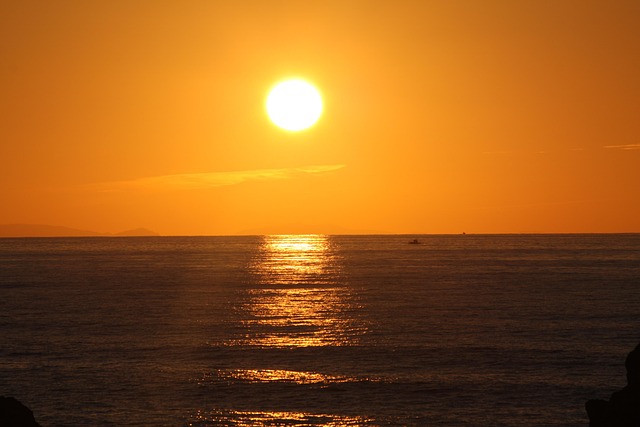 sunset, sea, nature, evening, sunset over the sea, horizon, landscape