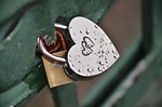 padlock, heart, close