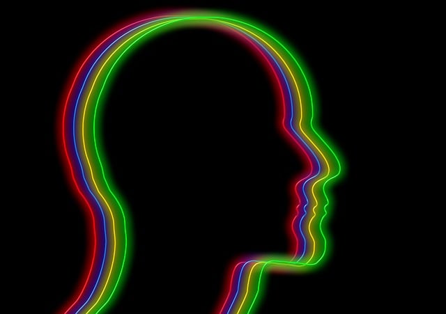 Ansigt, Omrids, Profil, Neon, Neonlys