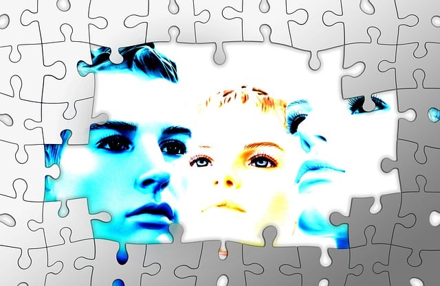 Free faces puzzle covered illustration