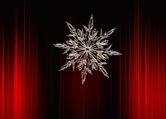Free snowflake ice crystal ice cream illustration