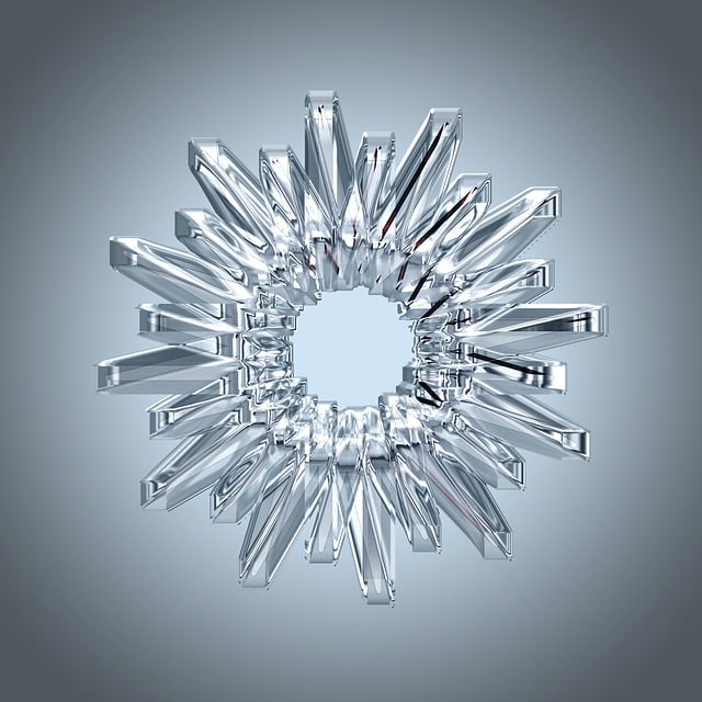 Free crystal refraction light illustration