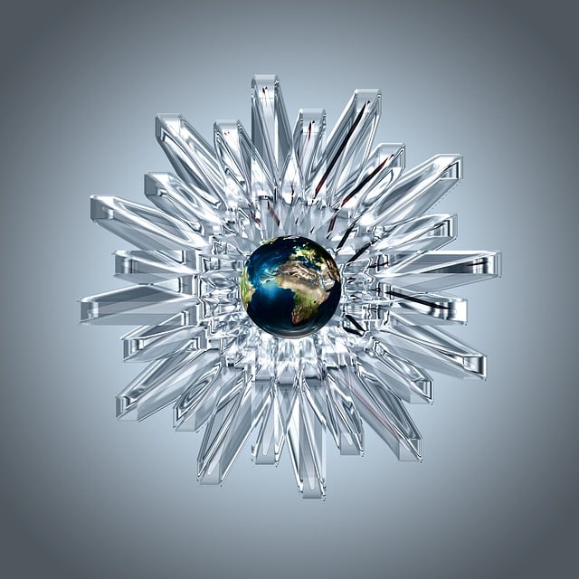 Free crystal refraction light illustration
