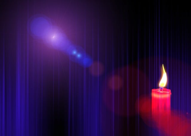 Free candle advent season curtain illustration