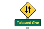 road sign, donation, arrows