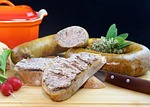 liver sausage, sausage, food