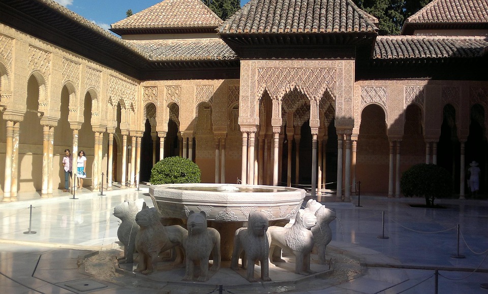 Alcazaba, Granada, Andalucia, Fuente De Los Leones