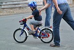 child, boy, bike