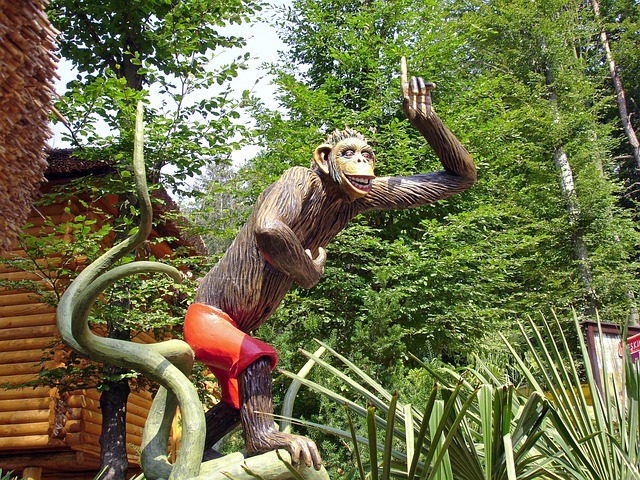 Affe, Freizeitpark, Safari, Nachbildung