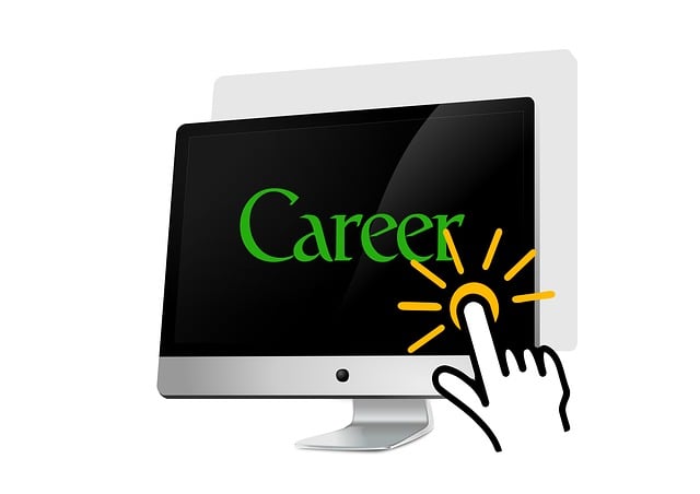 Free monitor career success illustration