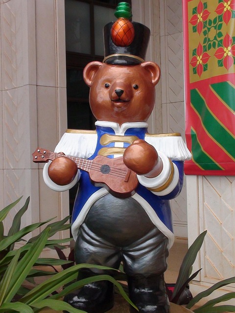 Beer, Kerstmis, Ukelele, Hoed, Grappig