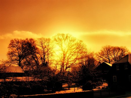 Free Evening Sun Afterglow photo and picture