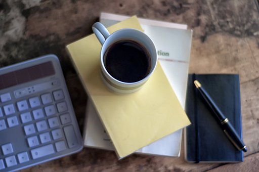 Cafea, Cană De Cafea, Pix, Caiet, Birou