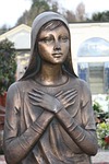 statue, funerary monument, girl