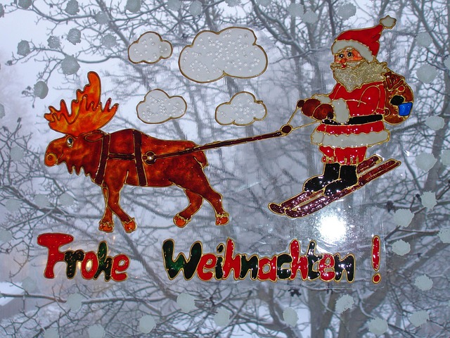 Weihnachten, Fenster, Aufkleber, Sticker