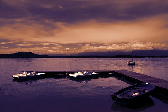 Boot, Meer, Die Nadel, Sonnenuntergang