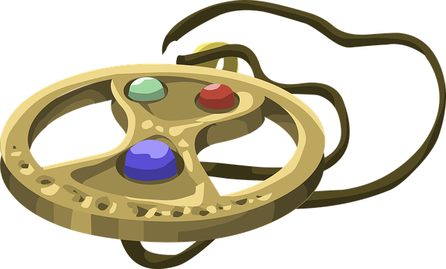 Free medallion pendant necklace vector