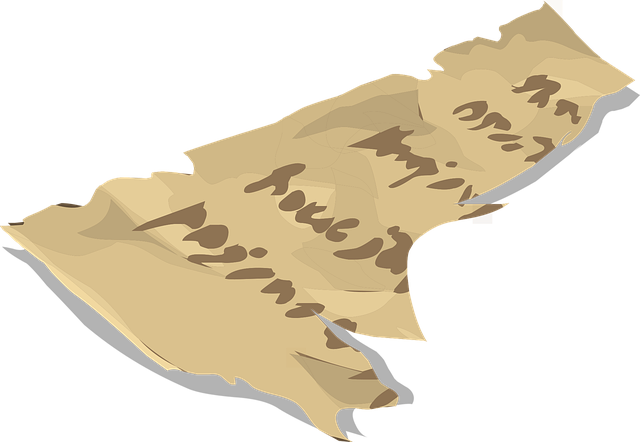 Free paper manuscript torn vector