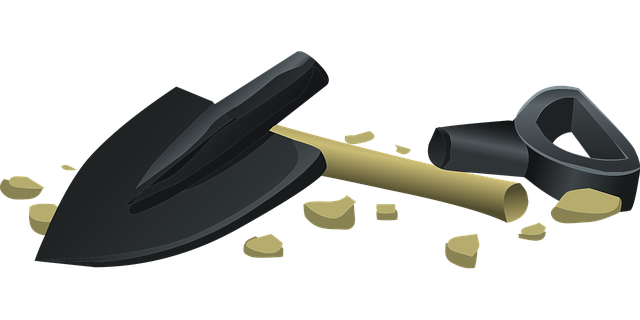 Free shovel gardening tool vector