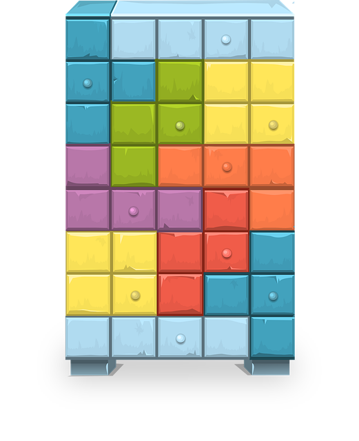 Free lockers shelf cupboards vector