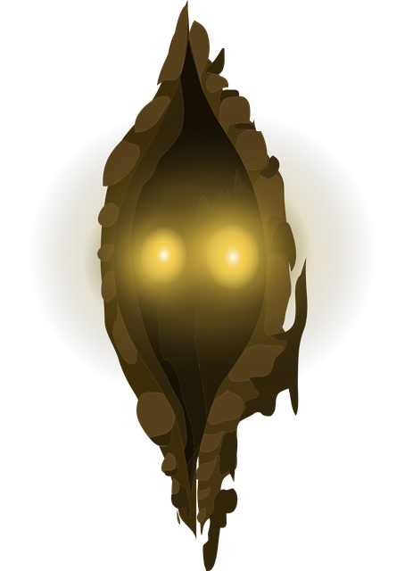 Free eyes yellow glowing vector