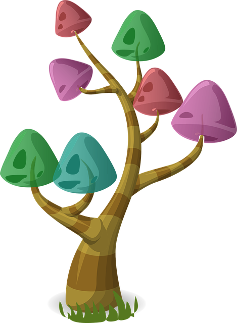 Free trees decorations plants vector