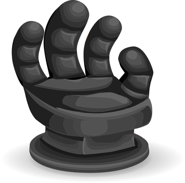 Free chair hand gray vector