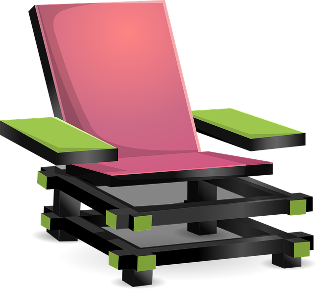 Free chair pink furniture illustration