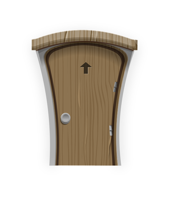 Free door doorway closed vector