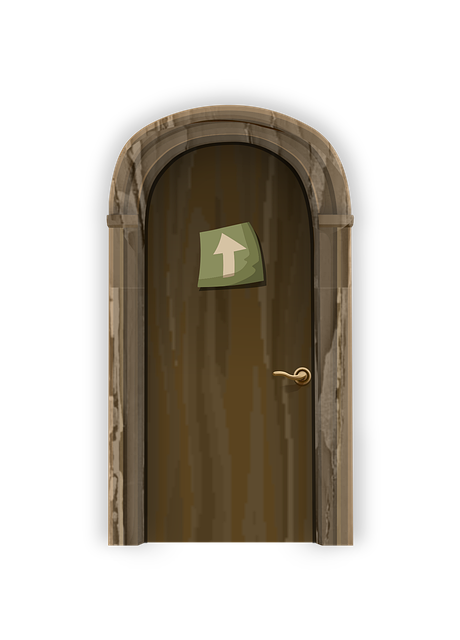 Free door round arch entrance vector