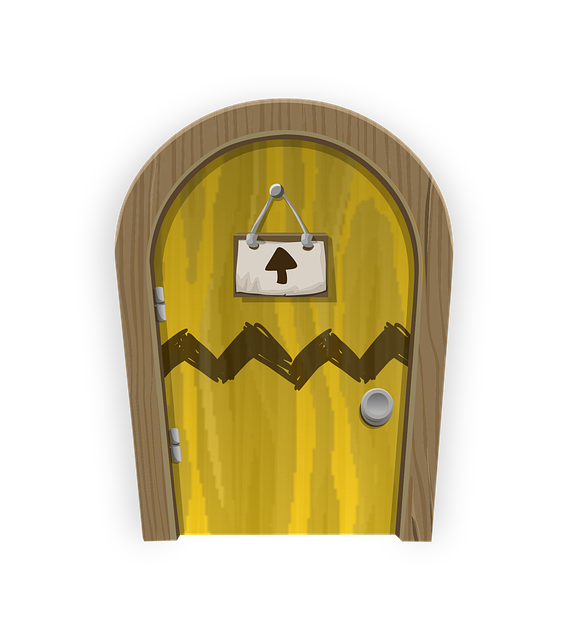 Free door doorway round arch illustration