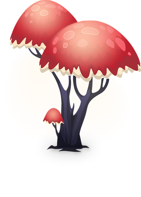 Free decorative red trees vector