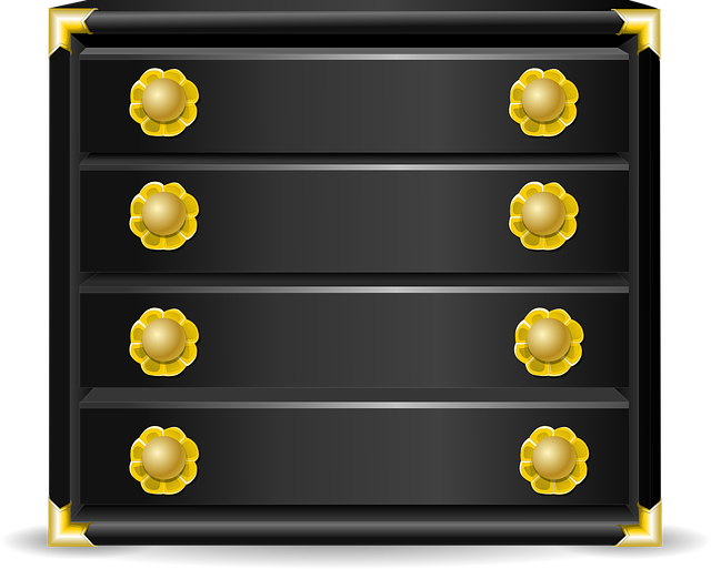 Free dresser furniture storage vector