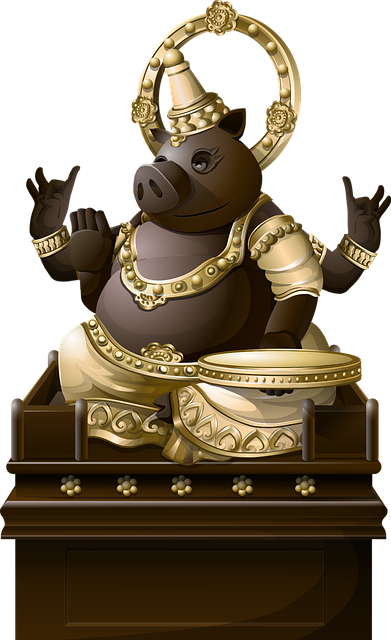 Free buddhism poison pig vector