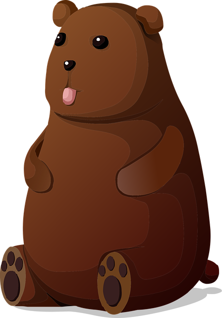 Bamse, Bjørn, Legetøj, Brun, Blød, Plys