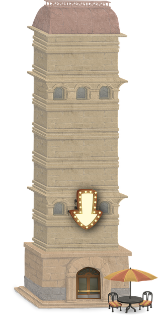 Free tower building chairs vector
