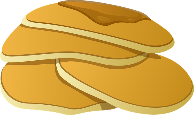 Free pancakes breakfast hot cake vector