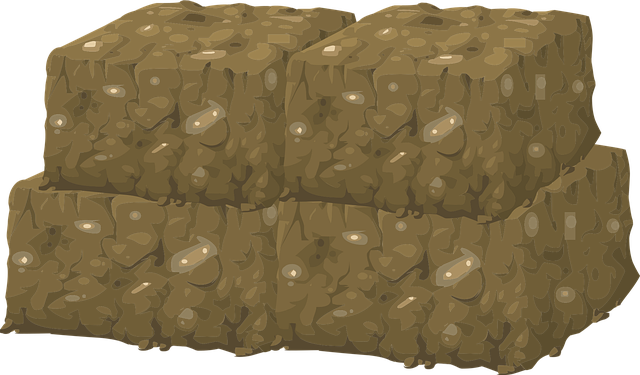 Free hay stack brown illustration