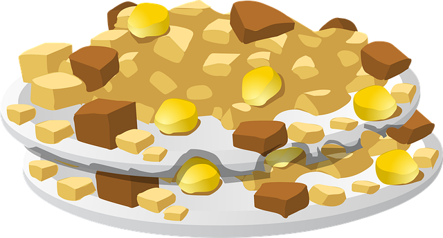 Free plate meal brown illustration