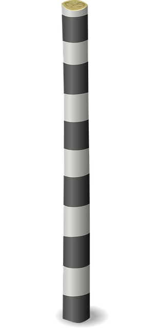 Free stick pole striped vector